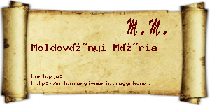 Moldoványi Mária névjegykártya