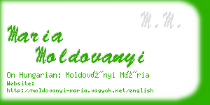 maria moldovanyi business card